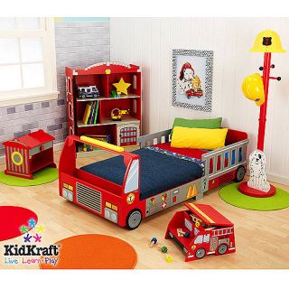 KidKraft   Fire Truck Toddler Bedroom Collection Value Bundle