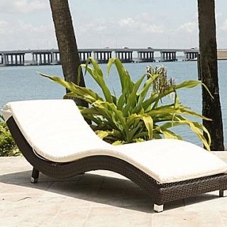 Source Outdoor Wave Chaise Lounge with Cushion; Sunbrella Natural