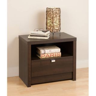 Espresso Series 9 Designer Nightstand, 1 Drawer