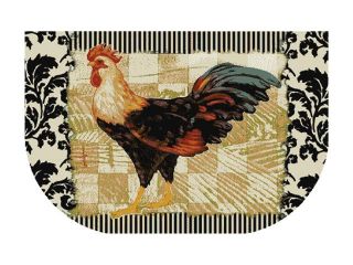 Mohawk Home New Wave Kitchen Bergerac Rooster Neutral Rug Black 18" x 30" 11332 440 S18030