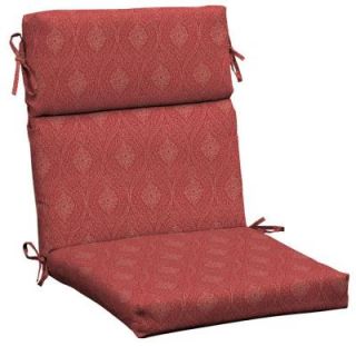 Hampton Bay Chili Stitch Ogee Outdoor Dining Chair Cushion JF08062B 9D6