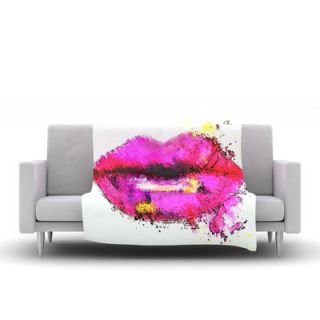 Kiss Me by Oriana Cordero Fleece Throw Blanket by KESS InHouse
