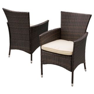 Christopher Knight Home Malta Set of 2 Wicker Patio Dining Chair with
