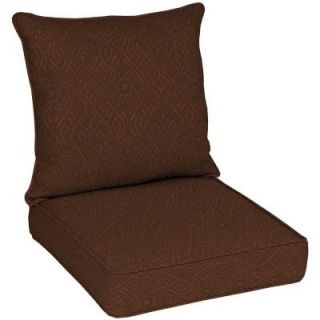 Hampton Bay Cayenne Ikat Quick Dry Outdoor Deep Seating Cushion NE01002A D9D1