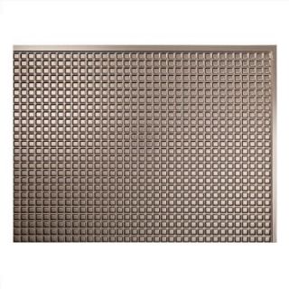 Fasade 24 in. x 18 in. Squares PVC Decorative Backsplash Panel in Brushed Nickel B64 29