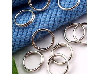 511 X Silver Tone Jump Split Ring Connector Bead 7mm