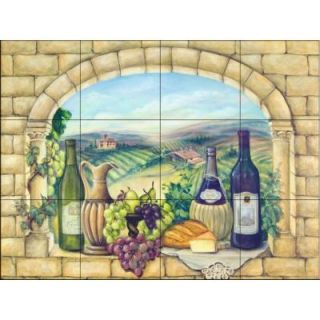 Tuscan Wine 24 in. x 18 in. Ceramic Mural Wall Tile 15 830 2418 6C