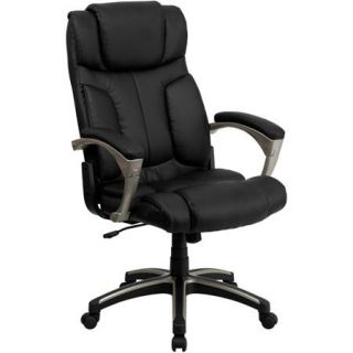 Flash Furniture High Back Folding Leather Executive Office Chair, Black