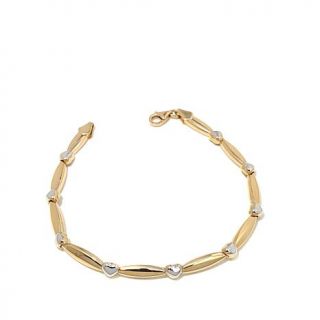 Michael Anthony Jewelry® 14K Gold Heart and Bar 7 1/4" Line Bracelet   8098098