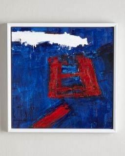 RFA Fine Art Red Square Abstract Giclee Print