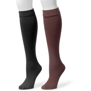 MUK LUKS Women's Fleece Lined 2 Pair Pack Knee High Socks