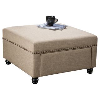 Christopher Knight Home Darby Square Fabric Storage Ottoman