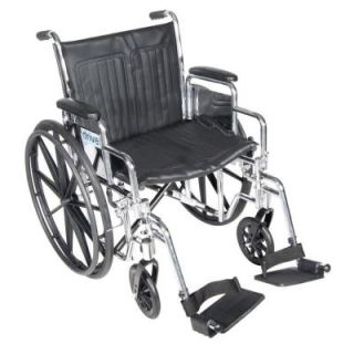 Drive Chrome Sport Wheelchair with Detachable Desk Arms and Swing Away Footrest cs16dda sf