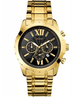GUESS Watch, Mens Chronograph Gold Tone Stainless Steel Bracelet 45mm