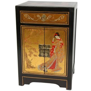 Gold Leaf End Table Cabinet (China)   14042431  
