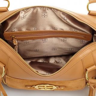 IMAN Platinum Genuine Leather and Luxe Suede Soho Chic Bag   7650438