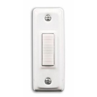 Heath Zenith Wired Lighted Push Button with White Bar   White Finish DISCONTINUED 715W A