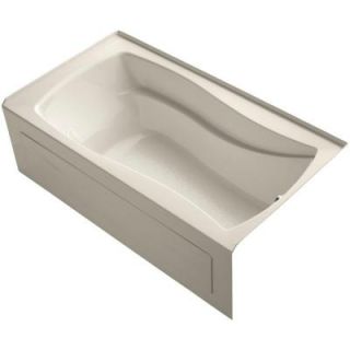KOHLER Mariposa 5.5 ft. Right Drain Soaking Tub in Almond with Basked Heated Surface K 1229 RAW 47