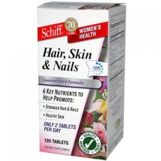 Schiff 506188 Hair, Skin, and Nails Formula   120 Tablets