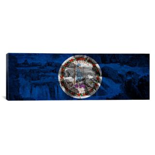 Flags Virginia Great Falls Park Panoramic Graphic Art on Canvas