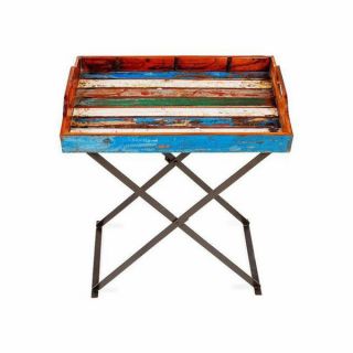 Topside Reclaimed Wood Tray with Stand   16860166  