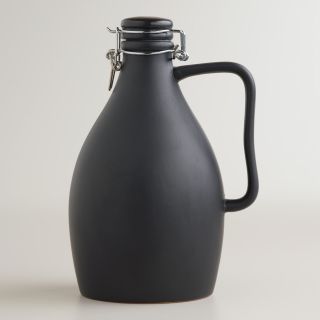 Matte Black Ceramic Beer Growler