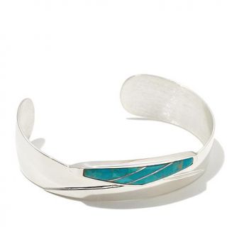 Jay King Inlaid Santa Rita Turquoise Sterling Silver Cuff Bracelet   8002434