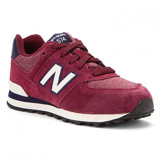 New Balance KL574  Girls'   Maroon/White   Pennant Pack