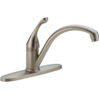 Delta Collins Lever Single Handle Standard Kitchen Faucet in Stainless Steel 140 SS DST