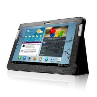 Black Double Fold Folio Case for Samsung Galaxy Tab 2 10.1" Tablet (87623)