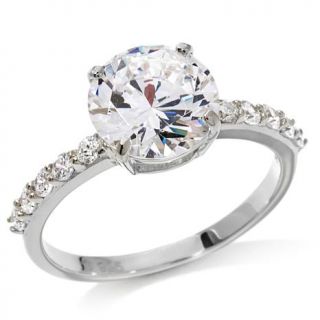 Absolute™ 3.3ct Round Solitaire and Pavé Ring   7833144