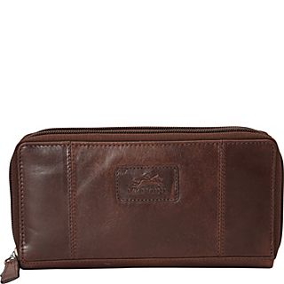 Mancini Leather Goods Ladies’ RFID Double Zipper Clutch Wallet