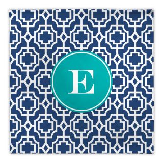 Designer Lattice Single Initial Fabric Napkin by Whitney English