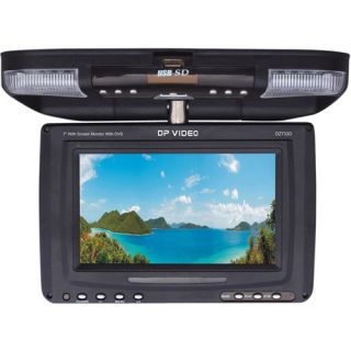 DP Video 7" Widescreen Overhead Monitor with DVD Player and IR/FM Transmitters, DZ733D