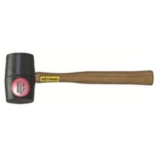 Estwing DH 12 Deadhead Bounce Resistant Black Rubber Mallet with Hickory Handle and Soft Face, 12 Ounce