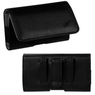 INSTEN Black/ Grey Textured Horizontal Pouch 2901 for Apple iPhone 5