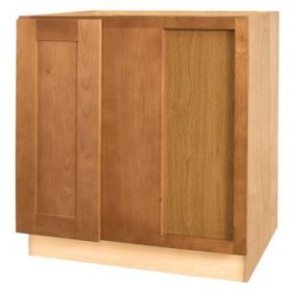 Home Decorators Collection 30x34.5x24 in. Hargrove Base Blind Corner Right Cabinet with Full Height Door in Cinnamon BBCU39R HCN