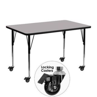 Flash Furniture Mobile Rectangular Classroom Table