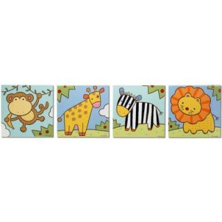 Filament Design Brevium 12 in. x 50 in. Zoo Animals Metal Wall Art (Set of 4) CLI NA7019227