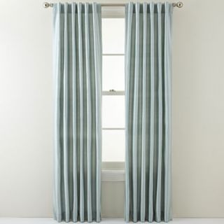 Royal Velvet® Silk Pinstripe Back Tab Curtain Panel
