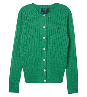 RALPH LAUREN   Cable knit cotton cardigan 2 7 years