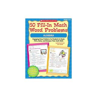 50 Fill In Math Word Problems Algebra (Paperback)