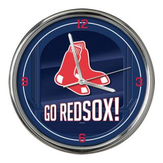 Boston Red Sox Go Team Chrome Wall Clock
