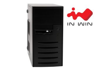 IN WIN IW V523T2.J350BL Black Steel MicroATX Mini Tower Computer Case 350W Power Supply   Computer Cases