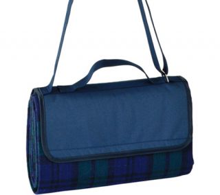 Picnic at Ascot Picnic Blanket Tote   Blackwatch Plaid