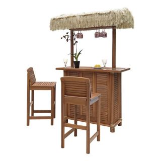 Home Styles Bali Hai 52 in x 83.5 in Rectangle Standard Bar with 2 Stools
