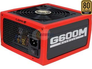 LEPA MaxGold G600 MB 600W ATX12V / EPS12V CrossFire Ready 80 PLUS GOLD Certified Active PFC Power Supply