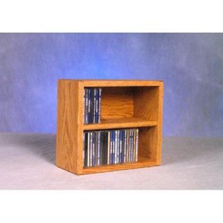 The Wood Shed Solid Oak Desktop / Shelf 52 CD Media Cabinet