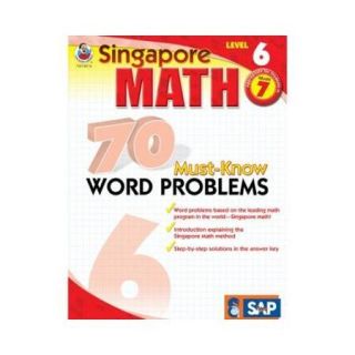 SINGAPORE MATH LEVEL 6 GR 7 70 MUST SCBFS 014016 8 (pack of 8)