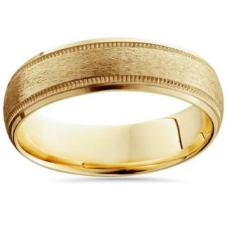 Mens 14K Gold Comfort Fit 6mm Wedding Ring New Band